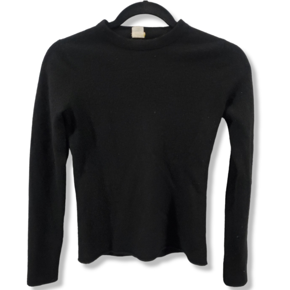 J. Crew Soft Black Crewneck Sweater- S